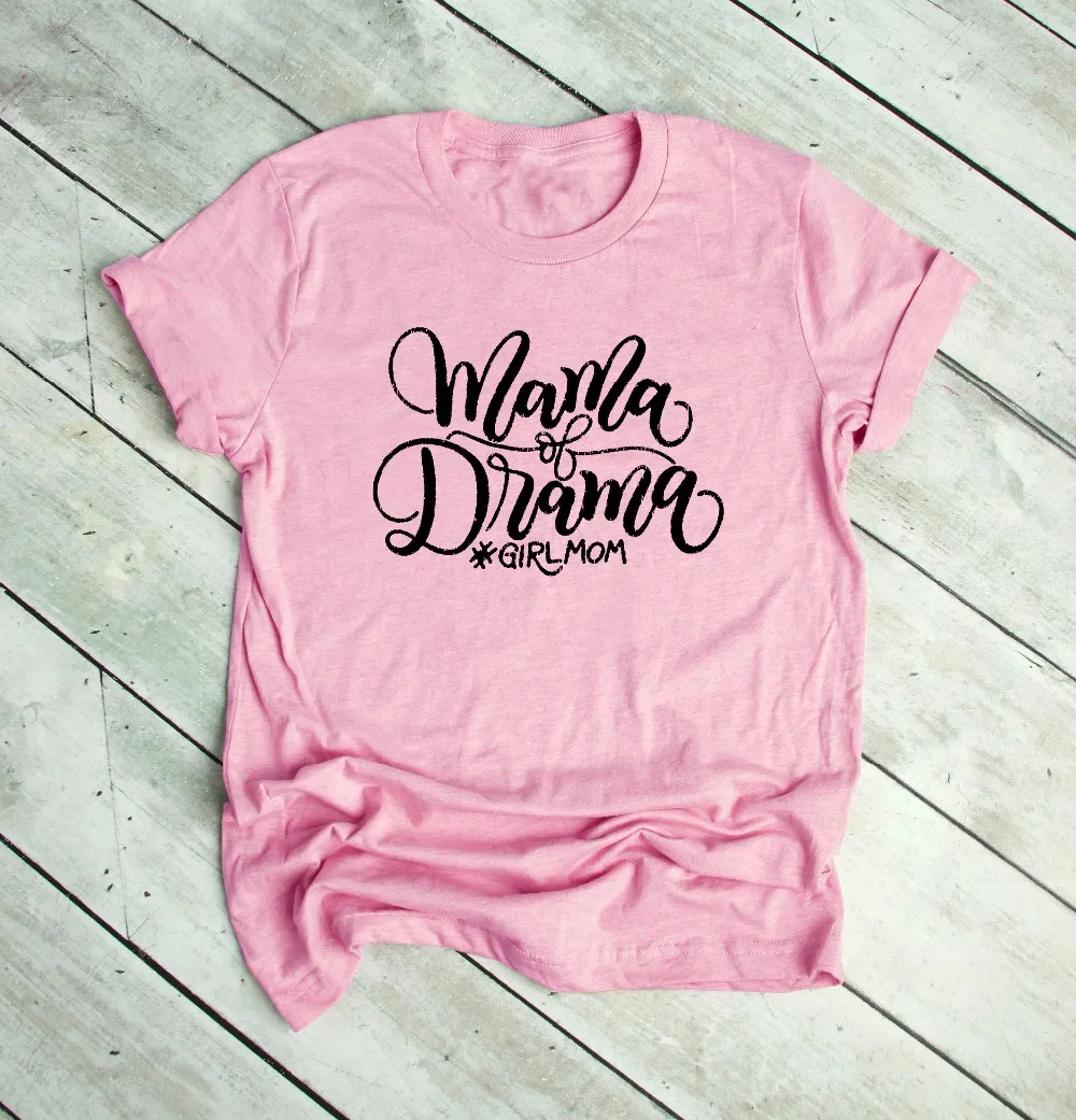 Мама драма девушка мама camiseta rosa feminina Женская мода Забавный слоган эстетику camisetas tumblr повседневные хлопковые футболки футболка