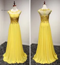 Chiffon Long A Line Evening Dresses 2017 Scoop Chiffon Formal Evening Gowns For Wedding Party Prom Dresses Real Pictures