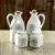 4PCS Porcelain Ceramic  Vinegar Oil Dispenser Pepper Salt Grinder Mill  Kitchen Dinner  Casters Cruet  Porcelain Kitchenware 