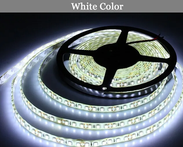 Светодиодная лампа 2835 белый DC12V 5 м 60led = 1 300led метров рулон 3led ножничный гибкий клей