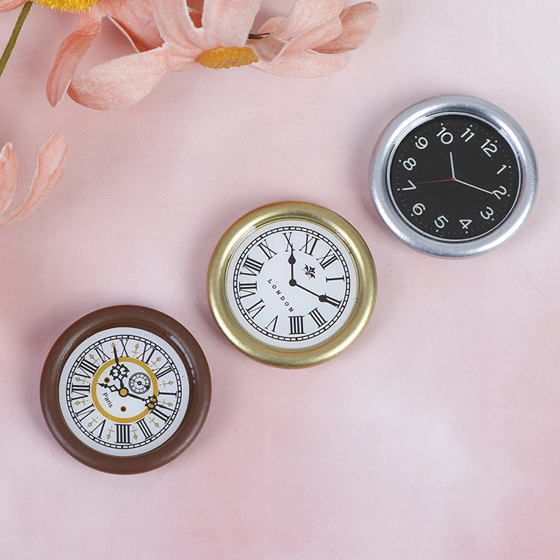 

Pretend Play Furniture Toy 1:12 Scale Resin Dollhouse Miniature Wall Clock Play Doll House Miniaturas Home Decor Accessories Toy