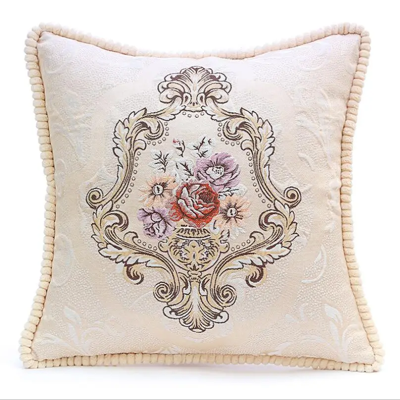 Горячая испанская королевская стандартная Цветочная вышивка крестом домашняя мебель наволочка диван наволочка рельефная вышивка