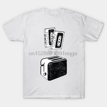 Camiseta de manga corta para hombre, divertida camiseta Retro con diseño de Cassette para mujer