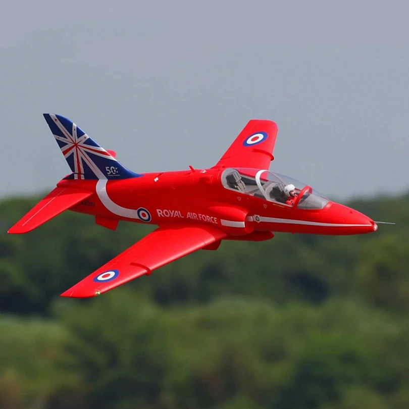 FMS 80 мм Bae Hawk Red Arrow Ducted Fan EDF Jet 6S 6CH с клапанами убирает модель самолета Gyro PNP RC хобби