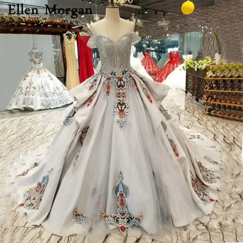 silver wedding gowns 2019