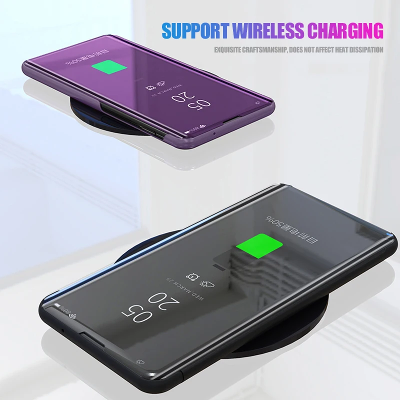 luxury-Mirror-Smart-Clear-View-Case-For-Xiaomi-Redmi-Note-7-Plating-Flip-Leather-Stand-Case (3)