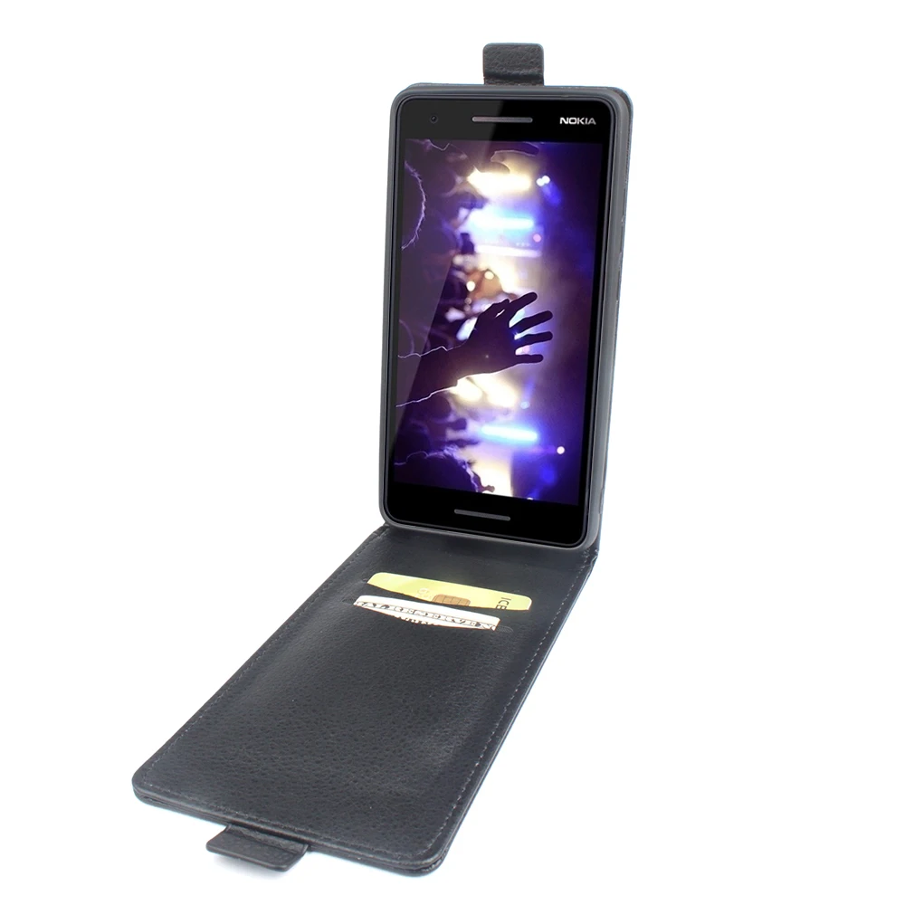 Зернистый кожаный чехол личи для NOKIA 2 1 3 5 флип телефона оболочка Coque модные
