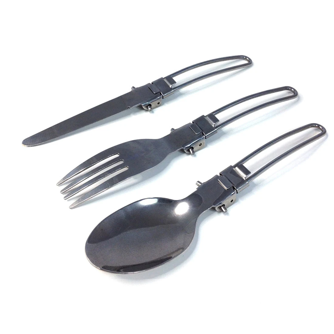 3pcs/set Folding Picnic/Traveling/Camping Outdoor Cutlery Utensils