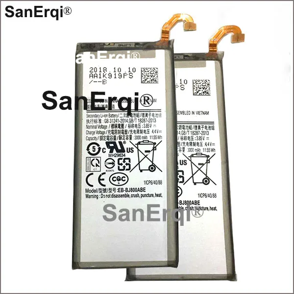 

Battery EB-BJ800ABE For Samsung Galaxy A6 (2018) SM-A600 A600F For Galaxy J6 J600F 3000mAh High Quality Battery