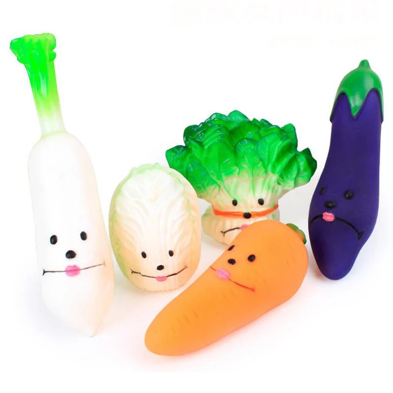 Long Pets Dog Toys Pet Puppy Rubber Sound Artificial Vegetable Chew