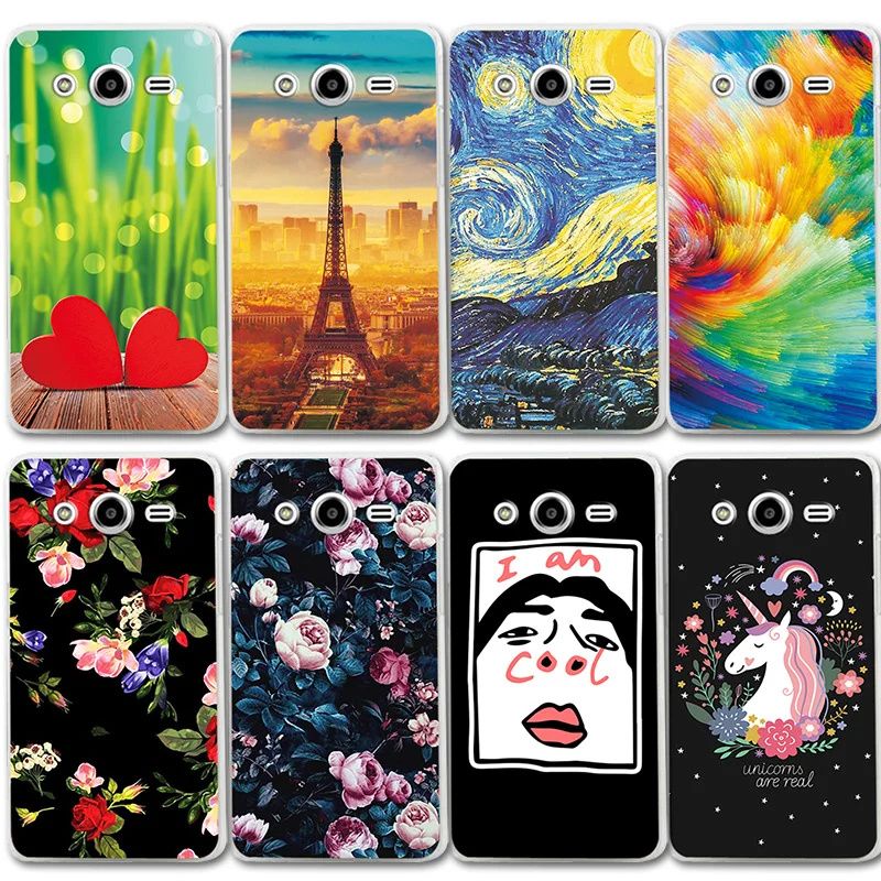 

Novelty Painted Case Cover For Samsung Core 2 G355H Silicone Cases For Samsung Galaxy Core2 SM-G355H Phone Shell Coque Landscape