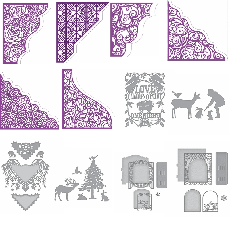 

Lace Borders Angle Frame Animals Shape Metal Cutting Dies Stencils For DIY Scrapbooking Embossing Decor Paper Cards Handcraft
