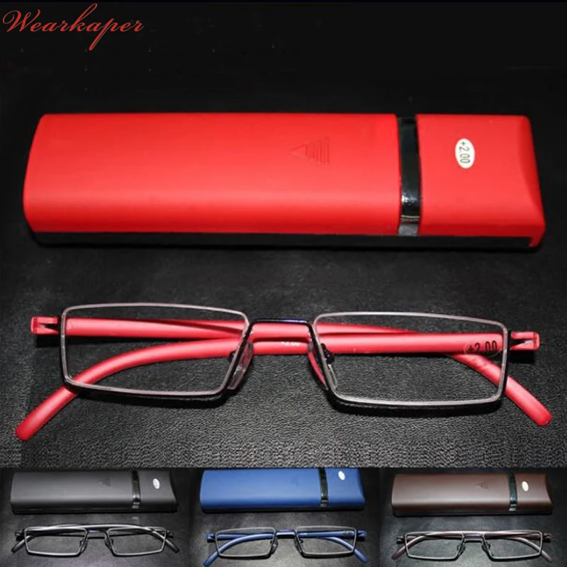 

WEARKAPER New Classic Portable TR90 Frame Germany Imported HD Reading Glasses Presbyopic Eyeglasses