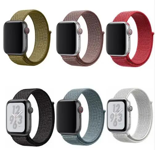 

New adjust Woven Nylon strap For Apple Watch band 42mm 38mm 40mm 44mm wrist bracelet for iwatch 4 1 2 3