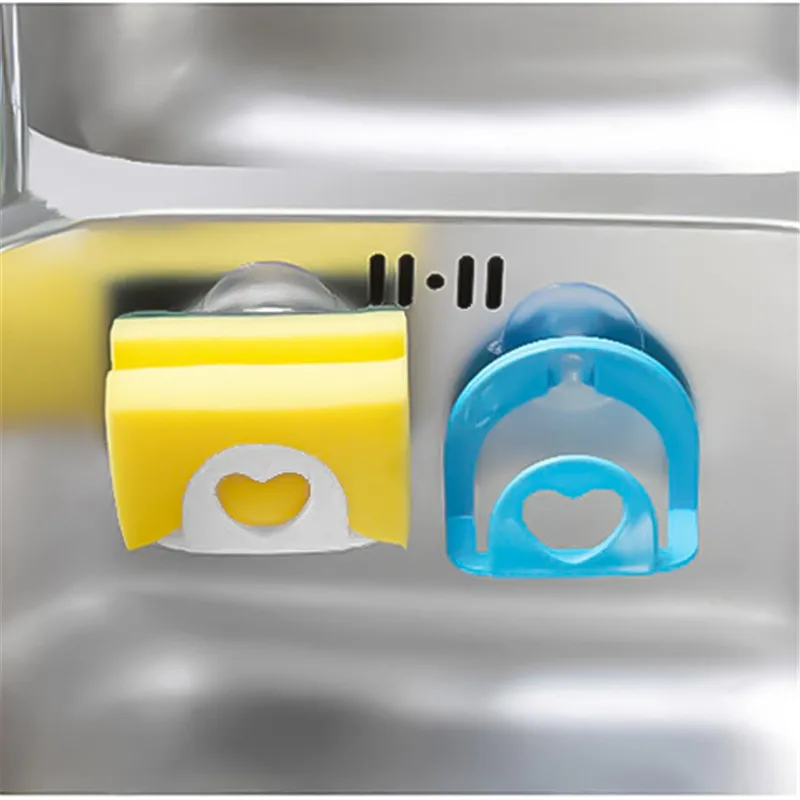 

Kitchen Sink Suction Sponges Holder Scrubbers Soap Storage Rack Suction Cup Sponge Holder Kitchen Bathroom Drying Rack Toilet