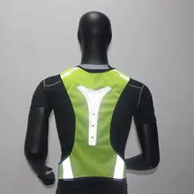Регулируемый унисекс светоотражающий жилет с высокой видимостью, супер тонкий дышащий светодиодный светоотражающий жилет для ночного бега и велоспорта