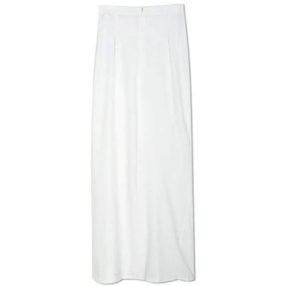 plain white long skirt