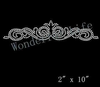 

Free shipping Shining star design hot fix rhinestone Heat transfer design rhinestone motif Embellishment for garment