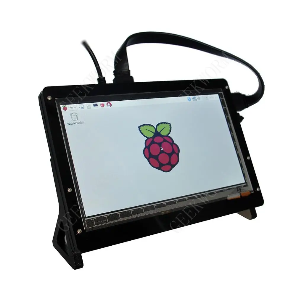 Geekworm Raspberry Pi 4 Модель B/3B 7 дюймов 1024*600 TFT емкостный сенсорный экран+ акриловая подставка+ HDMI кабель+ USB кабель комплекты