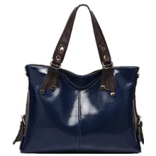 2016 marke Öl-wachs Pu-leder Umhängetasche Handtasche Weiblichen Beutel Handtaschen Tasche Damen Tragbare Schultertasche Tote 7 farben