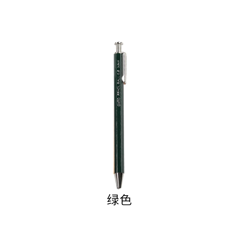 Япония охто карандаш мяч цветной деревянная шариковая ручка NBP-450E Бизнес Офис подпись ручка 0,5 мм 1 шт - Цвет: Зеленый