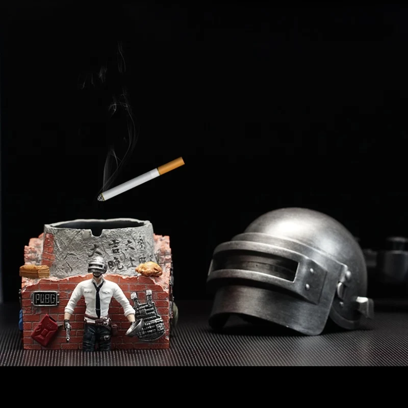 

Jedi Survival Level 3 Hand-held Helmet Cover Creative Bar Office Living Room Ashtray Smoking Cigarettes Admission Ornament