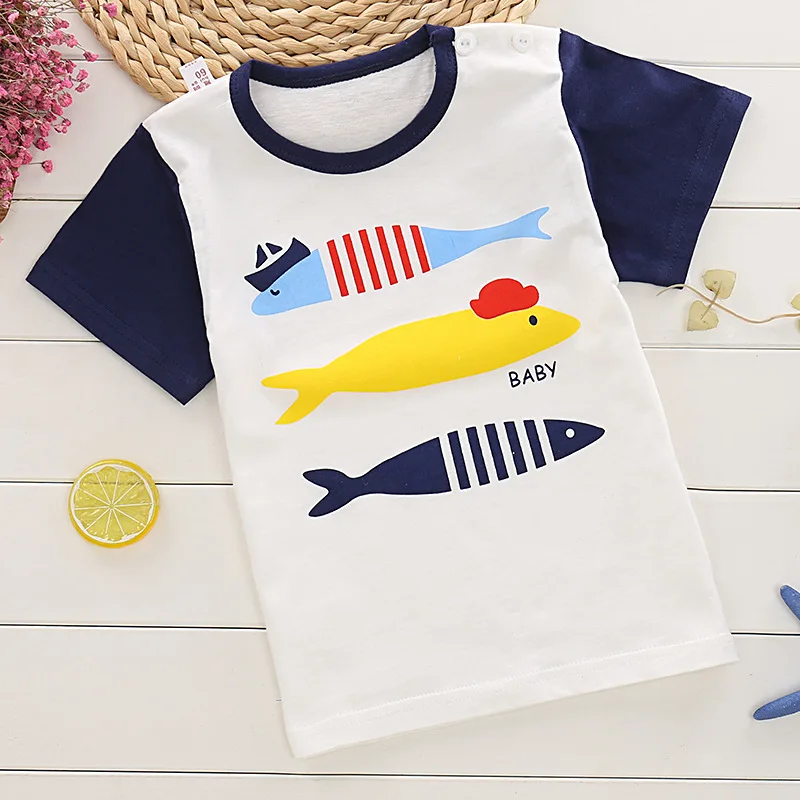 Softu/летние рубашки для мальчиков; хлопковые детские футболки; цветные топы для девочек; детская блузка с короткими рукавами; футболки для малышей; одежда для малышей
