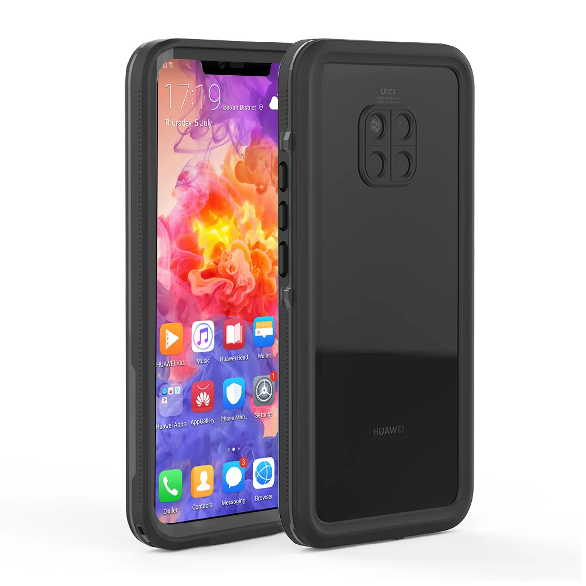 

Ip68 Waterproof Case For Huawei Mate 20 Pro Case 360 Protection Dustproof Shockproof Cover For Huawei Mate 20 Pro Case Clear