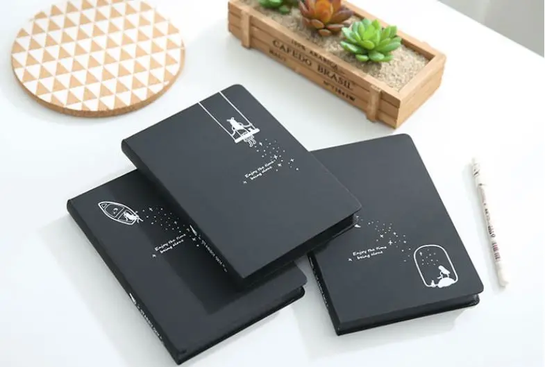 

DIY memory notebook black pages for diary 96 sheets