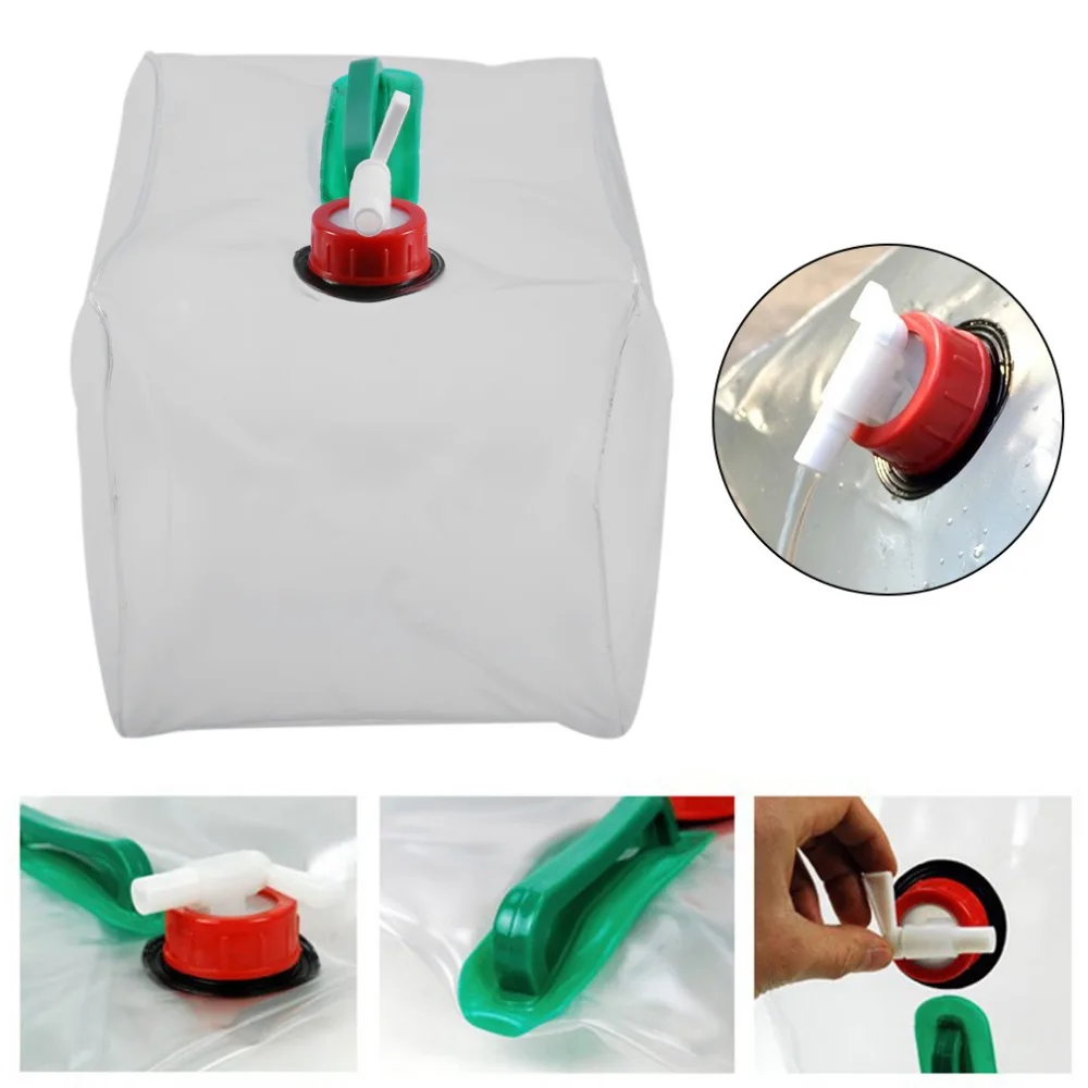 

20L Durable Large Capacity Water Bag Foldable Collapsible Transparent Water Carrier Bag For Outdoor Water Storage Container