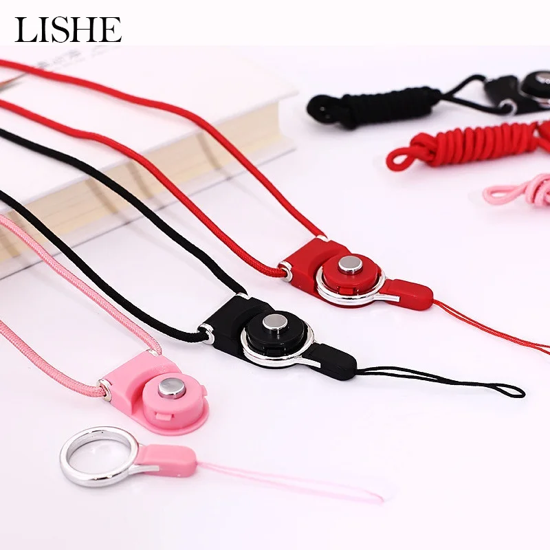 

Multi-function Mobile Phone Straps Rope For iphone 8 X Samsung Galaxy S8 S9 Edge Huawei Key Lanyard Neck Strap Phone Decoration
