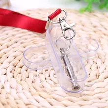 2PCS Stainless Steel Dog Training Two-tone Ultrasonic Flute Silver Whistle Adjustable Sound Whistle Pet Products Keychain sales