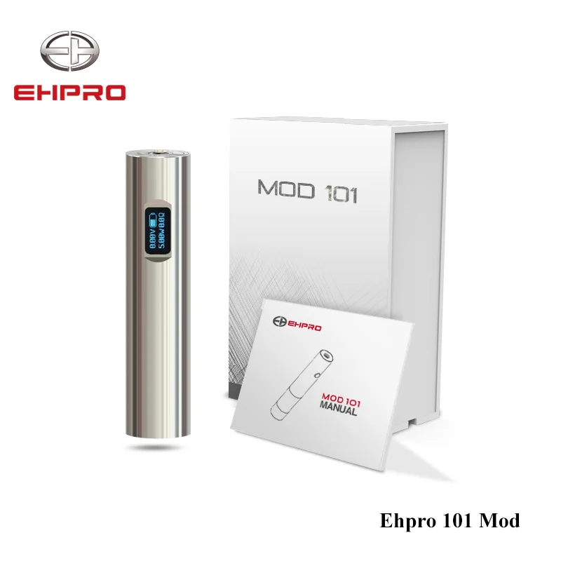 

Original Ehpro 101 Mod 50W Mech mod with big 0.49 inch OLED display screen Adjustable tube fitting 18350& 18650 batteries