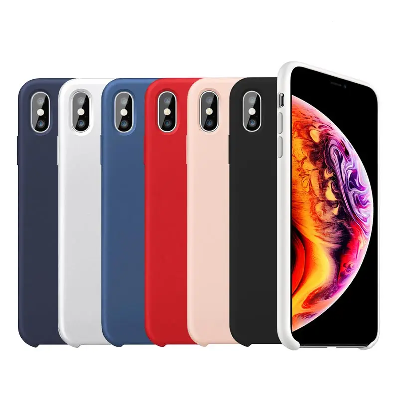 LANCASE силиконовый чехол для iPhone X Case милый Карамельный цвет мягкий TPU Защитный X/XS