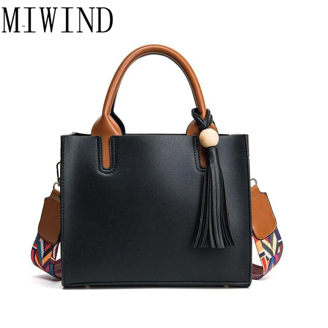 Messenger 2017 Kofferbak Schouder Pu 20Off Tassen Dames miwind Tnn259 Merk Mode Val Kleur Handtas Toevallige Vrouwen Lederen 98 Tote Us23 Kwastje DH9E2WI