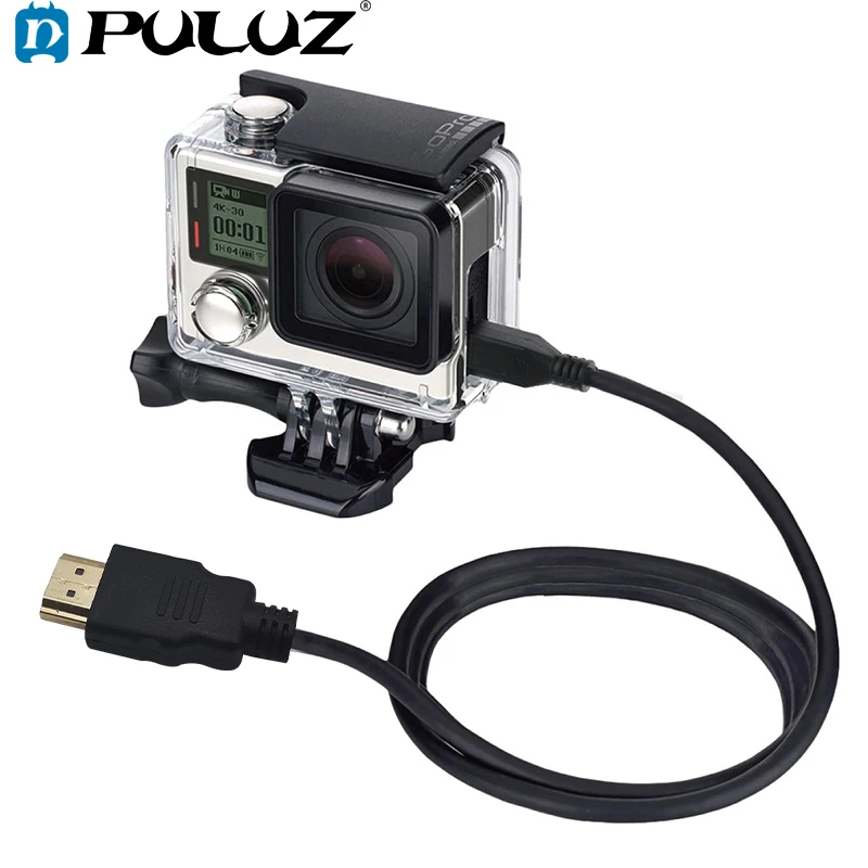 

PULUZ Video 19 Pin HDMI to Micro HDMI Cable for GoPro HERO4/3+ /3/Sony/LG/ Panasonic/ Canon/Nikon/Smartphones Length:1.5m