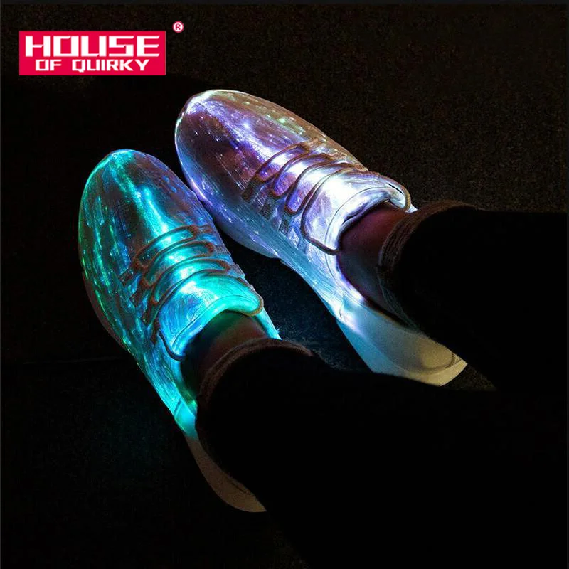 

Size 26-48 Summer Led Fiber Optic Shoes for Girls Boys Men Women USB Recharge Glowing Sneakers Man Light Up Shoes Sports Shoes