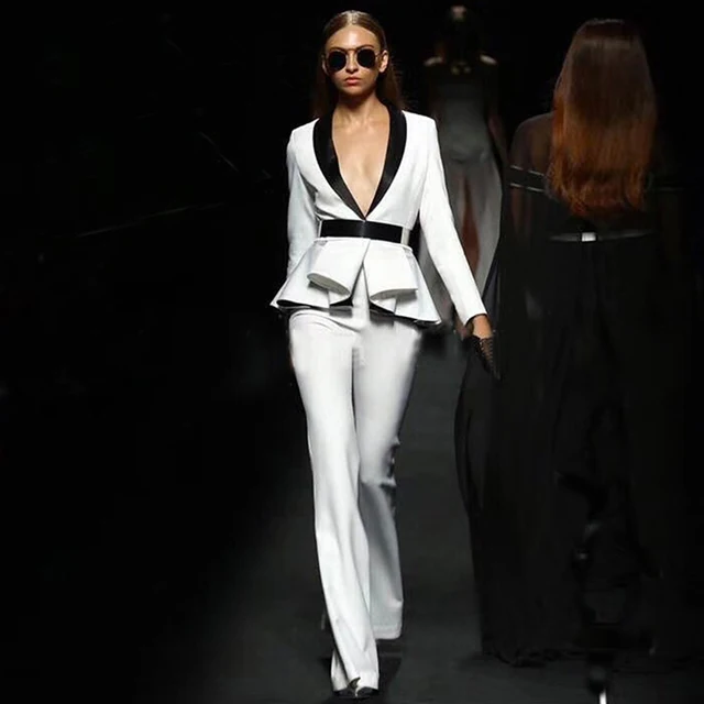 2018 high quality two piece suit jacket women's fashion jacket and