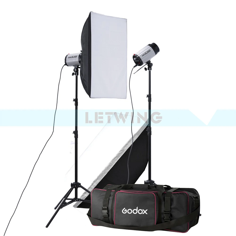 Студийный светильник Godox 2X 250W ing Kit стробоскопический 500 Вт Модный комплект для