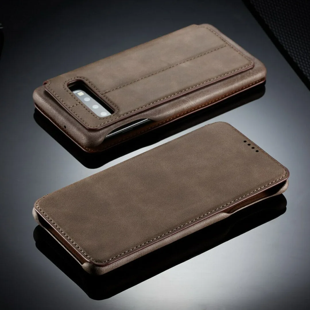 Luxury Leather Phone Case Capa For Samsung Galaxy S10E S10 Plus Flip Stand Leather Wallet Card Cover For Galaxy S10E S10 Plus