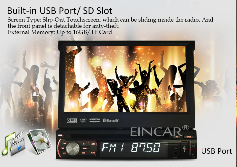 Best NEW 1 Din Car DVD GPS Navigation player to Old car models Radio Music Bluetooth SD USB For Auto radio 1din gps steering wheel 1
