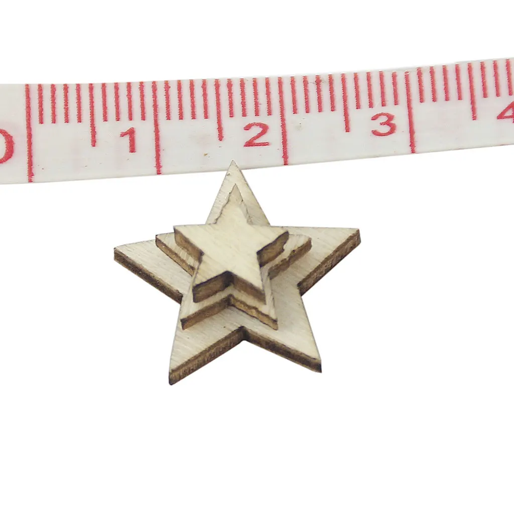 250pcs Assorted Wooden Tags Pieces Embellishment for DIY Party Wedding Decoration
