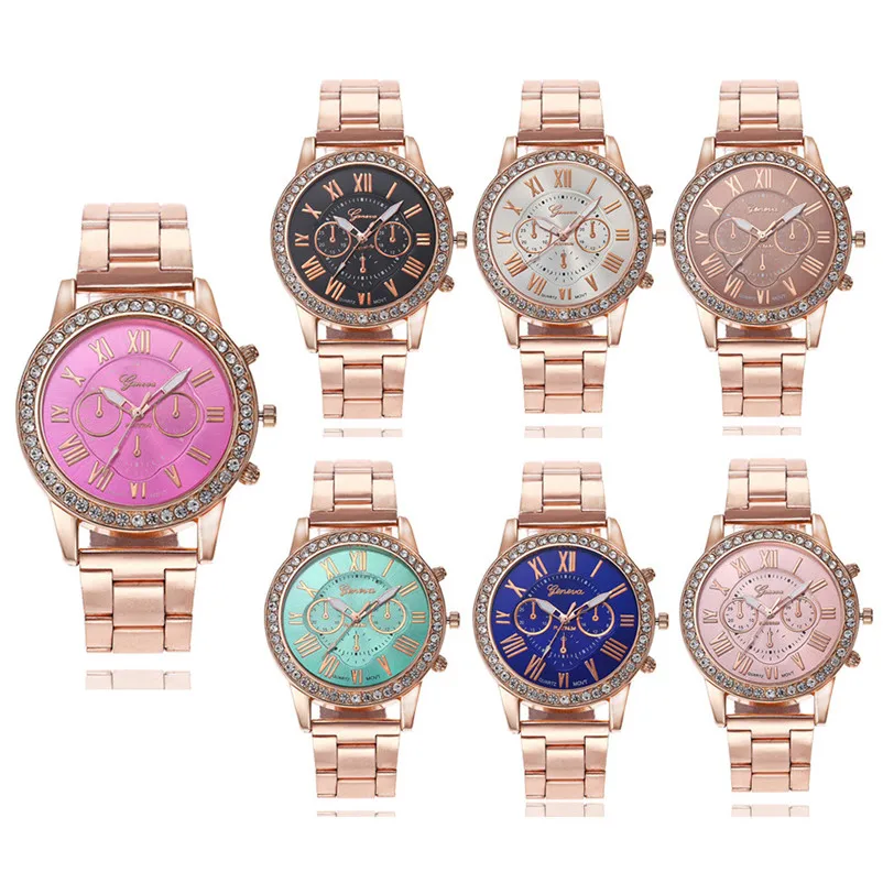Women watches top brand luxury ladies dress Fashion Simple Watch Steel Strip Watch Women Mechanical Gear Watch Reloj J06#N (5)