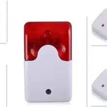 5 шт./партия, 12 В, Мини домашняя проводная сирена с красным светом, звук вспышки, домашний маячок охранной сигнализации, система 110дб, горячая Распродажа