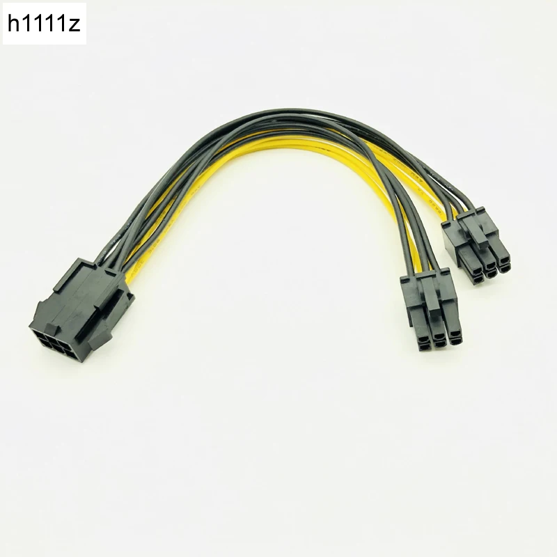 Компьютерный кабель и разъемы PCI Express PCIE 6 Pin на двойной VGA Видеокарта адаптер