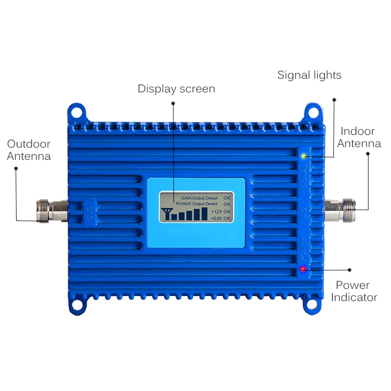 Усилитель сигнала сотовой связи 4G LTE для смартфона 1800MHz Band3 FDD Gain 70dB AGC интернет-усилитель сигнала сетевой ЖК-дисплей>