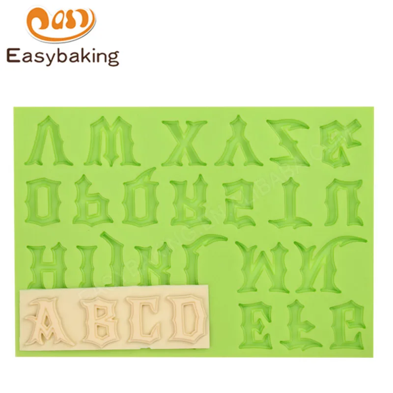 ES-6007C Alphabet Fondant Mould Silicone Molds for Cake Decorating