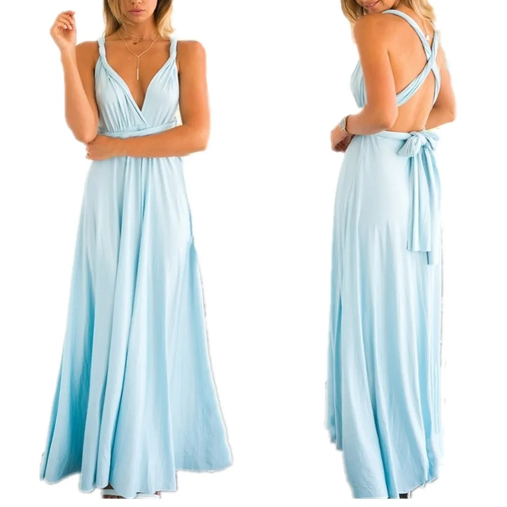 

Sexy Women Boho Maxi Club Beach Dress Summer Bandage Long Dress Women Multiway Convertible Infinity Robe Bridesmaids Dress