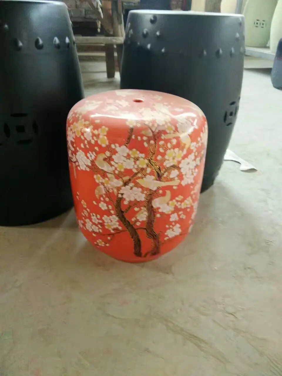 Jingdezhen Garden porcelain stool drum toilet shower stool bathroom