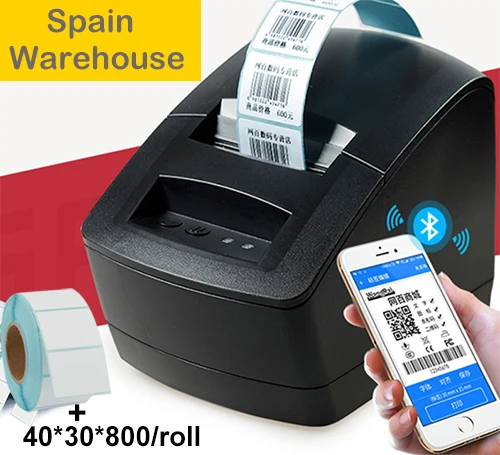 Impresora térmica de etiquetas de código de barras 2 en 1, 2 pulgadas, alta  calidad, para ropa, supermercado|Impresoras| - AliExpress